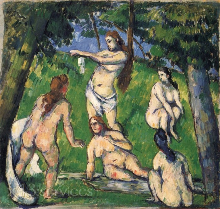 Paul Cezanne - Badende - Bathers 3 - zum Schließen ins Bild klicken